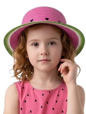Kids Watermelon Sun Hat - Pink & Green